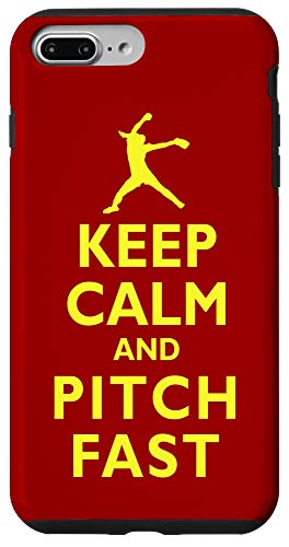 iPhone 7 Plus/8 Plus Keep Calm and Pitch Fast Pitch Softball Pitcher Pitching Case