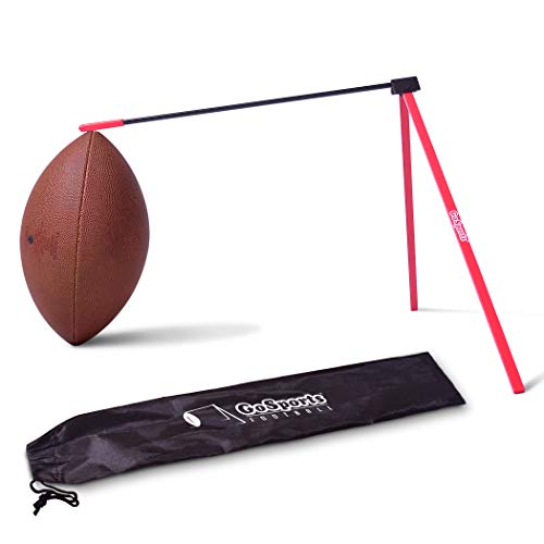 GoSports Football Kicking Tee, Metal Place Kicking Stand for Field Goal Kicks - Portable Holder Compatible with All Football Sizes