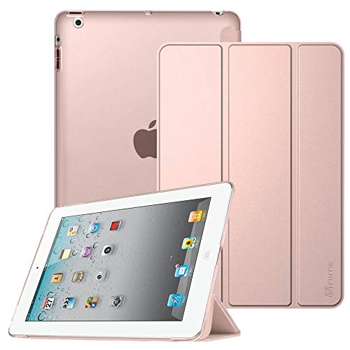 Fintie Case for iPad 2 3 4 (Old Model) 9.7 inch Tablet - Lightweight Smart Slim Shell Translucent Frosted Back Cover Auto Wake/Sleep for iPad 4th Generation Retina Display, iPad 3 / iPad 2, Rose Gold
