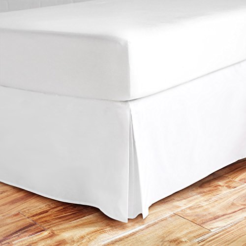 Zen Bamboo Ultra Soft Bed Skirt - Premium, Eco-friendly, Hypoallergenic, and Wrinkle Resistant Rayon Derived From Bamboo Dust Ruffle with 15-inch Drop - Queen - White