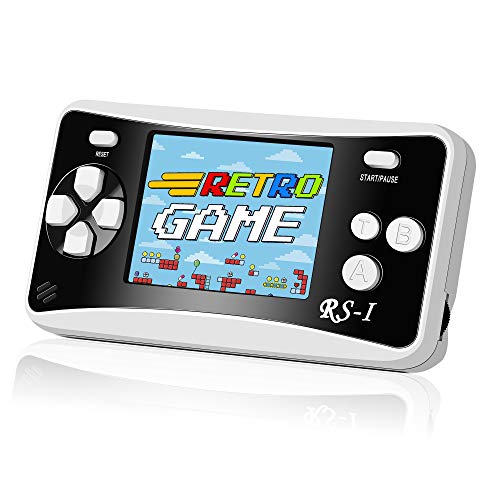 Mademax RS-1 Handheld Game Console, 400 Classic FC Retro Game Player with 2.5' 8-Bit LCD Portable Video Games, Built-in 400 Old School Games Entertainment, Birthday Presents for Kids and Adult