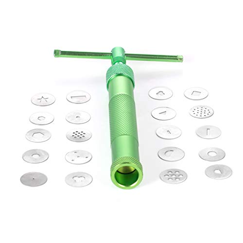 Eowpower Stainless Steel Clay Extruder with 20 Tips Sugar Paste Extruder Cake Decor Tool Set for Fondant,Cake and Clay