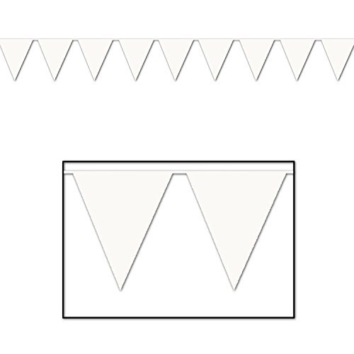 Indoor/Outdoor Pennant Banner (white) Party Accessory (1 count) (1/Pkg)