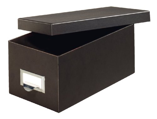 Globe-Weis/Pendaflex Fiberboard Index Card Storage Box, 3 x 5 Inches, Solid Black (3X5BLA)