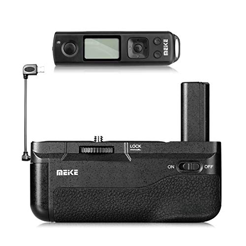 Meike A6300 Battery Grip, A6400 Battery Grip, A6000 Battery Grip, MK-A6300 Pro Built-in Battery Handle 2.4GHZ Remote Controller Up to 100M to Control Shooting for Sony A6000, A6300, A6400 Camera