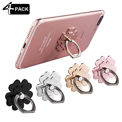 SKYii Cell Phone Ring Stand Finger Ring Holder 360° Rotation Phone Holder Ring Grip Compatible with Apple iPhone Xs Max XR X 8 7 Plus 5 5s Samsung Galaxy S8 S7 4-Pack