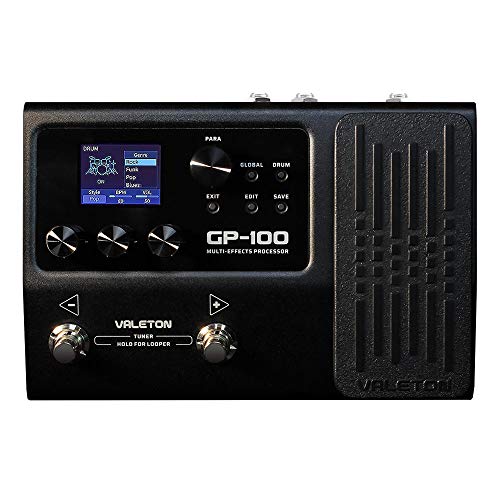 Valeton GP-100 Multi-Effects Processor Guitar Bass Multi Effects Pedal with 140 Built-in Effects 100 Drum Rhythms Amp Modeling IR Cabinets Simulation Looper OTG USB Audio Interface Expression Pedal