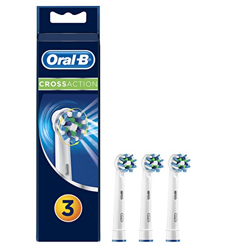Oral-B Cross Action Electric Toothbrush Replacement Brush Heads Refill, 3 Count, White