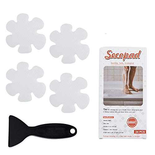 Bathtub Stickers Non-Slip, Safety Shower Treads Adhesive Appliques with Premium Scraper