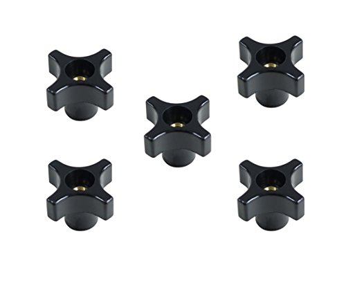 POWERTEC 71076 1/4'-20 4 Point Knob (5 Pack)