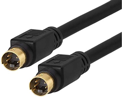 12-Feet S-Video SVideo (SVHS) Gold Plated Cable 4 pin by BRENDAZ for Home Theater, DSS receivers, VCRs, DVRs/PVRs, camcorders, DVD Players.