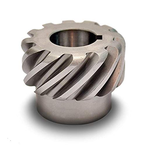 Boston Gear HS812R Plain Helical Gear, 45 Degree Helix, 14.5 Degree Pressure Angle, 0.750 Bore, 8 Pitch, 12 Teeth, Steel, RH