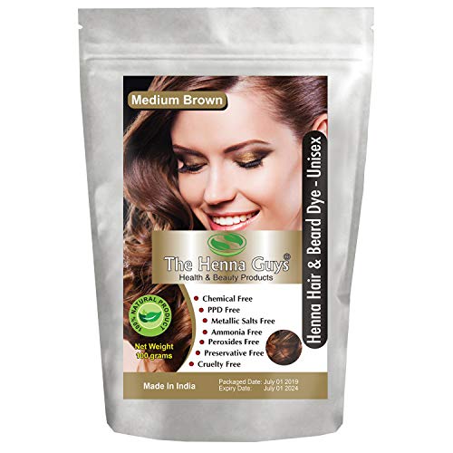 MEDIUM BROWN Henna Hair & Beard Color/Dye - 1 Pack - The Henna Guys