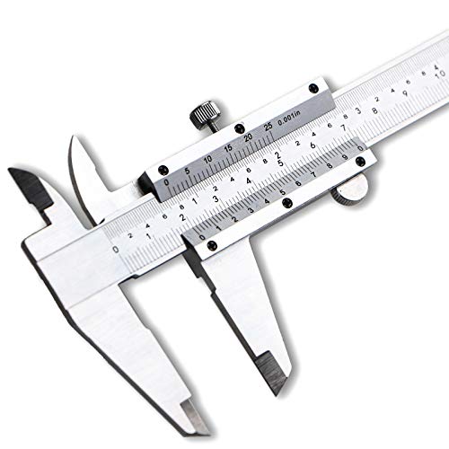 6 Inch/150mm Stainless Steel Vernier Caliper Micrometer Durable Stainless Steel Measuring Tool Caliper for Precision Measurements Working Stable