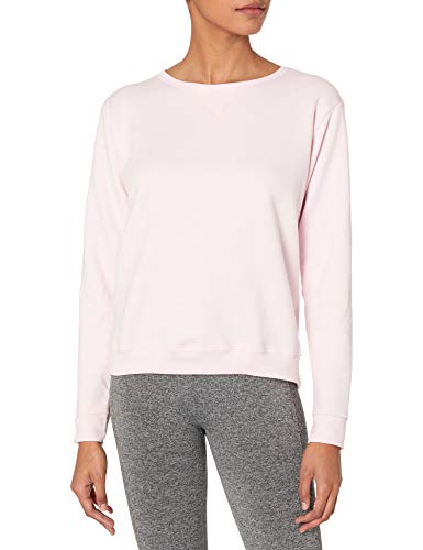 Hanes Women's V-Notch Pullover Fleece Sweatshirt, Pale Pink, L