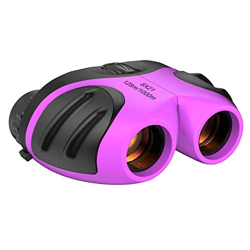 Dreamingbox Gifts for Girls Age 3-12, Compact Binocular for Kids Toys for 3-12 Year Old Girls Boys 2020 New Xmas Gifts for 3-12 Year Old Boys Small Binoculars Stocking Fillers Purple TGUS006