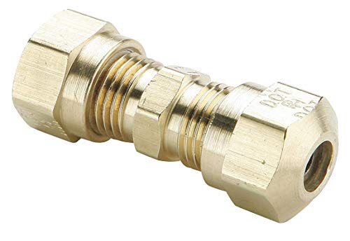 Parker Hannifin 62NTA-6 Brass Air Brake-NTA Union Fitting, 3/8' Compression Tube x 3/8' Compression Tube