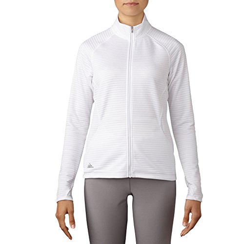 adidas Golf Women's Golf Essentials Textured Jacket, White, Medium