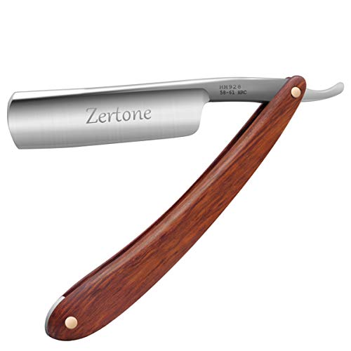 Straight Razor Natural Wood Scale Handmade – Sharp, Steel Cutthroat Straight Edge Blade, Vintage Wood Handle, Barber Approved