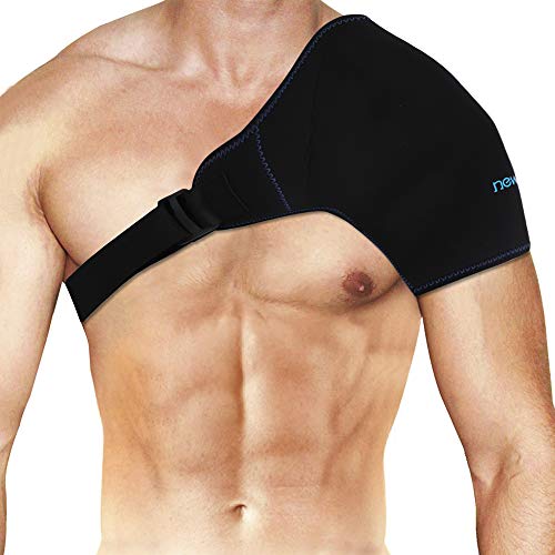 NEWGO®Shoulder Ice Pack Wrap Reusable Ice Therapy Shoulder Wrap with Extender Strap, Hot Cold Pack for Shoulder Pain Relief, Rotator Cuff Injury, Inflammation - 19.7' X 9.3'