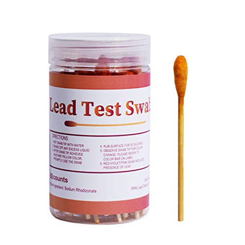 Webetop Lead Test Kit (60 pcs), Lead Test Swabs for Painted Surfaces, Instant Test Results in 30 Seconds, Dip in Water Lead Paint Checking Kit for Wood Metal Ceramic Plastic Plaster & Drywall