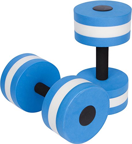 ZEYU SPORTS Aquatic Exercise Dumbbells - Set of 2 - for Water Aerobics(Blue)
