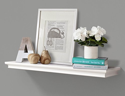 AHDECOR White Deep Floating Shelves Display Ledge Shelf with Invisible Blanket 36'