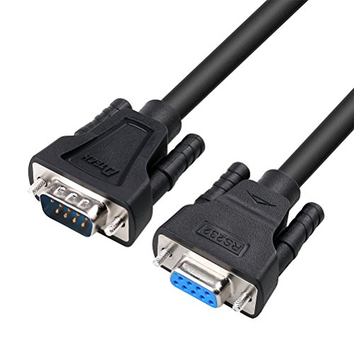 DTECH 15ft COM Port Serial Cable Male to Female RS232 Extension 9 Pin Straight Through Cord