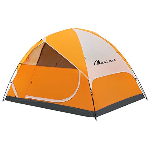 Moon Lence Camping Tent 2/4/6 Person Family Tent Double Layer Outdoor Tent Waterproof Windproof Anti-UV(4 Perosn Tent)