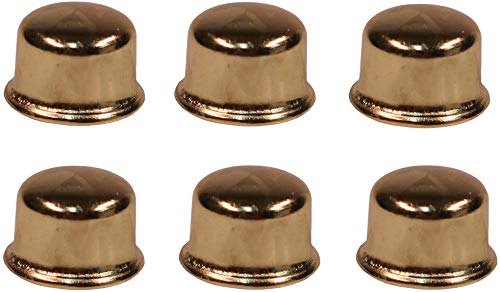 Creative Hobbies ELY6251 1/2 Inch Tall Brass Plated Steel Finials tapped 1/4-27 for Lamp Harp Tops -Pack of 6