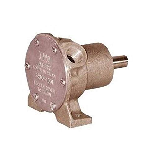 Jabsco 2620-1101 Bronze Marine Flexible Impeller Pump Neoprene Impeller, Pully Drive, 3/8 inch NPT, 45-Degree Angle Ports