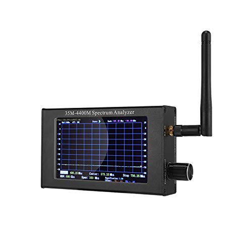 Spectrum Analyzer,SEESII LTDZ 35Mhz-4400Mhz Frequency Analyzer USB 4.3 inch Portable Handheld Digital Signal Frequency Analysis Handheld Frequency Analyzing for Ham Radio,Wireless 2.4Gwifi