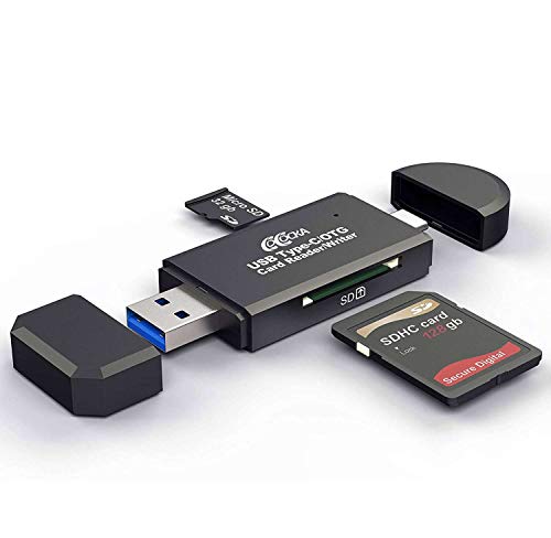 USB 3.0 SD Card Reader, COCOCKA USB Type C Memory Card Reader, OTG Adapter for SDXC, SDHC, SD, MMC, TF, RS- MMC, Micro SDXC, Micro SD, Micro SDHC Card and UHS-I Cards