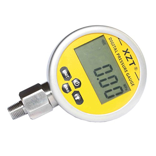 XZT 3.15' 10000 PSI Digital Hydraulic Pressure Gauge,Pressure manometer, Pressure Sensor with 1/4-Inch NPT connector,Base Entry
