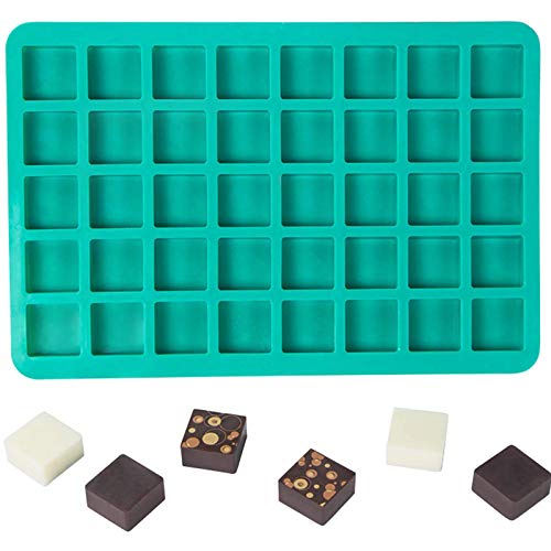 Webake Candy Molds Silicone Chocolate Molds 40-Cavity Square Baking Molds for Homemade Caramel, Hard Candy, Truffle Chocolate, Keto Fat Bombs, Gummy, Jello, Peanut Butter Fudge