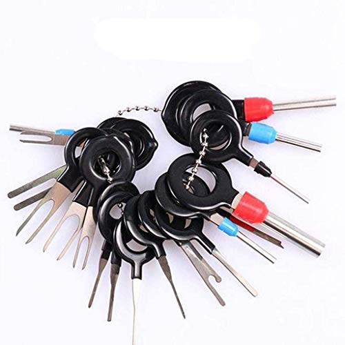 Universal Tool Kit with Different Pin Keys Single Pins,Double Pins and Casting Tools for All Connector Terminals which Can Be Used for Cars, Motorcyc (A-11PCS)