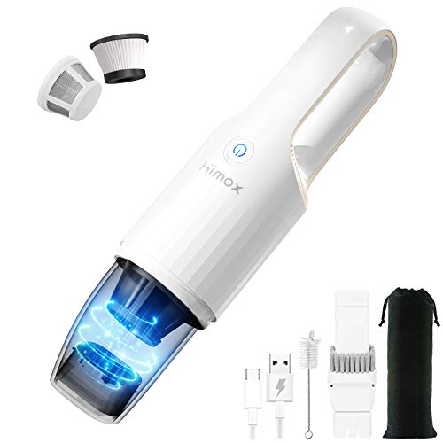 Portable Handheld Vacuum Cordless,HIMOX Mini Hand Vacuum 7000PA High Powerful Suction,Car Vacuum Cordless Cleaner with Type C Quick Charge,Hand-held Vac HEPA Filter for Home Pet Car Cleaning,2 Speeds