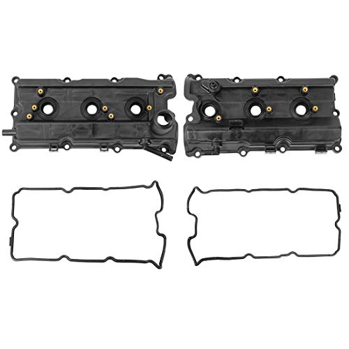 X AUTOHAUX Car Camshaft Engine Valve Cover Set Left Right 132708J112 for Nissan 350Z 2003-2006