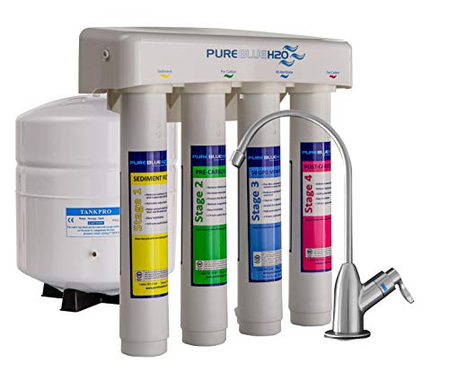 Pure Blue H2O Four Stage Reverse Osmosis Water Filtration System