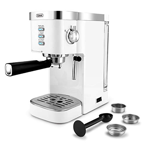 Espresso Machines Fast Heating Cappuccino Machine 20 Bar with Milk Frother for Espresso, Latte and Mocha, for Home Barista, 1.2 L Water Tank, Double Temperature Control System, Black, 1350W