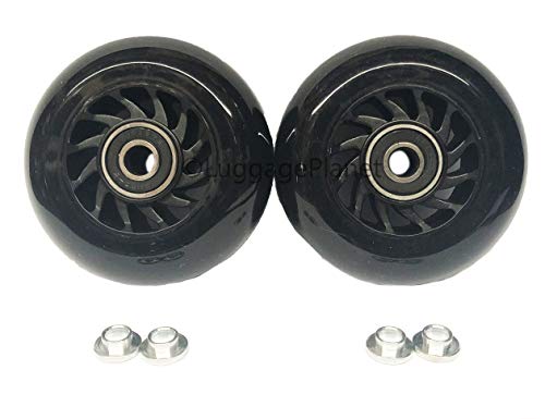 Ln Luggage Replacement Wheel 75mm with spacers (Set of 2 Wheels)