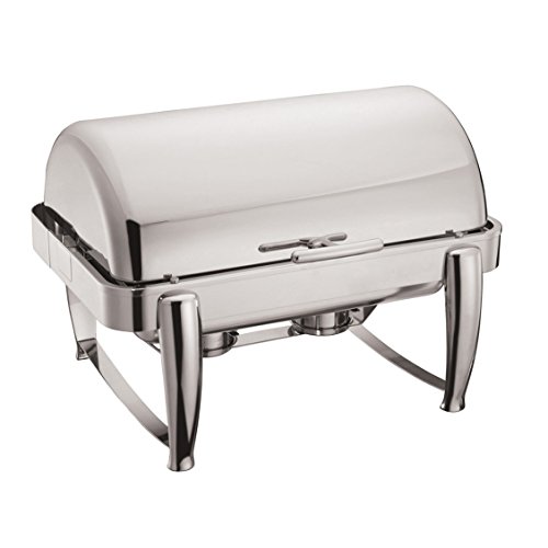 Winware 8-Quart Oblong Roll Top Chafer, Full Size Stainless Steel Chafing Dish