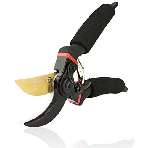 gonicc 8' Professional Premium Titanium Bypass Pruning Shears (GPPS-1003), Hand Pruners, Garden Clippers.