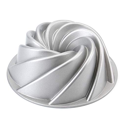 Tosnail 9-Inch Non-Stick Fluted Cake Pan Round Cake Pan Specialty and Novelty Cake Pan