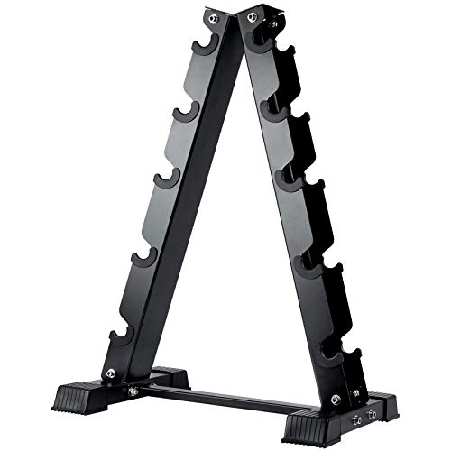 Akyen A-Frame Dumbbell Rack Stand Only-5 Tier Weight Rack for Dumbbells (570 Pounds Weight Capacity, 2020 Version)