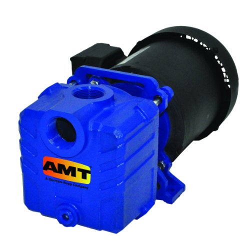 AMT Pump 2855-95 Self-Priming Centrifugal Pump, Cast Iron, 1 HP, 1 Phase, 115/230 V, Curve D, 1-1/4' NPT Female Suction & Discharge Ports