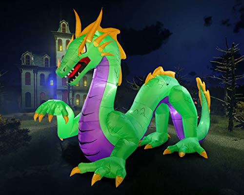 PARAYOYO 14 Ft L Halloween Inflatable Dragon Decoration for Home Yard Lawn Indoor Outdoor