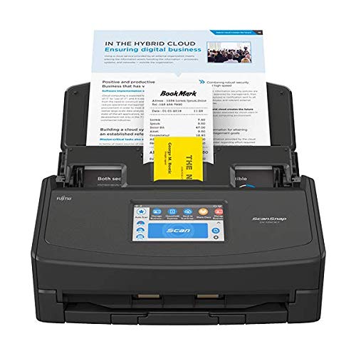 Fujitsu ScanSnap iX1500 Color Duplex Document Scanner with Touch Screen for Mac and PC (Black Model, 2020 Release)