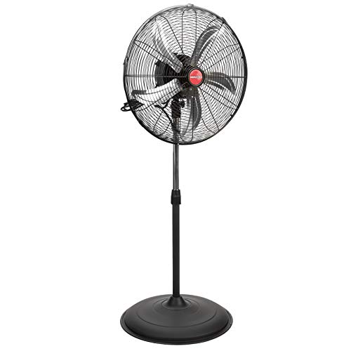 OEMTOOLS 24871 20 Inch Oscillating Pedestal Fan | 3 Speed Motor & 5 Blade Design Provides for Maximum Control, Efficiency, and Airflow | 4400 CFM