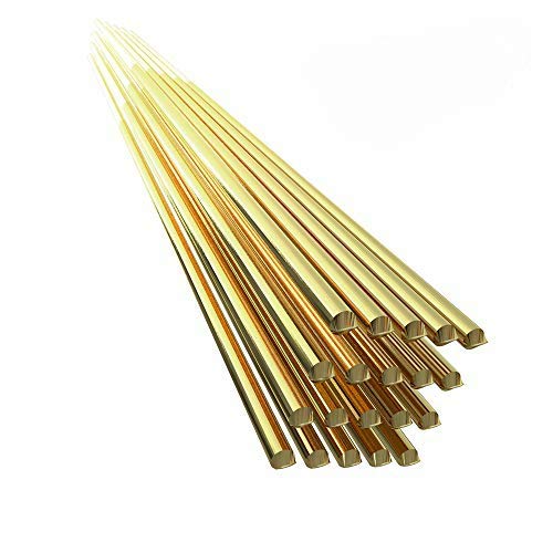 KKmoon 20PCS Brass Welding Brazing Rods Electrode 1.6mm333mm Soldering Rod No Need Solder Powder